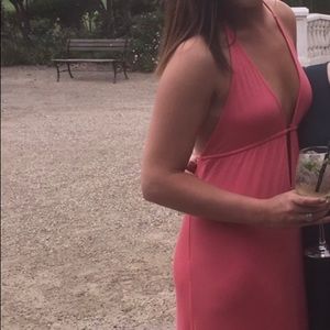 CLAYTON LOW CUT MAXI HALTER DRESS